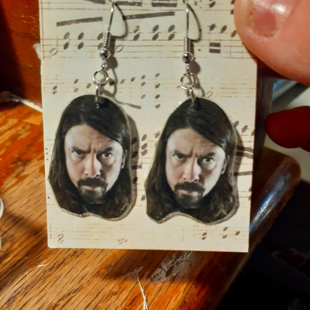 Handmade Dave grohl earrings